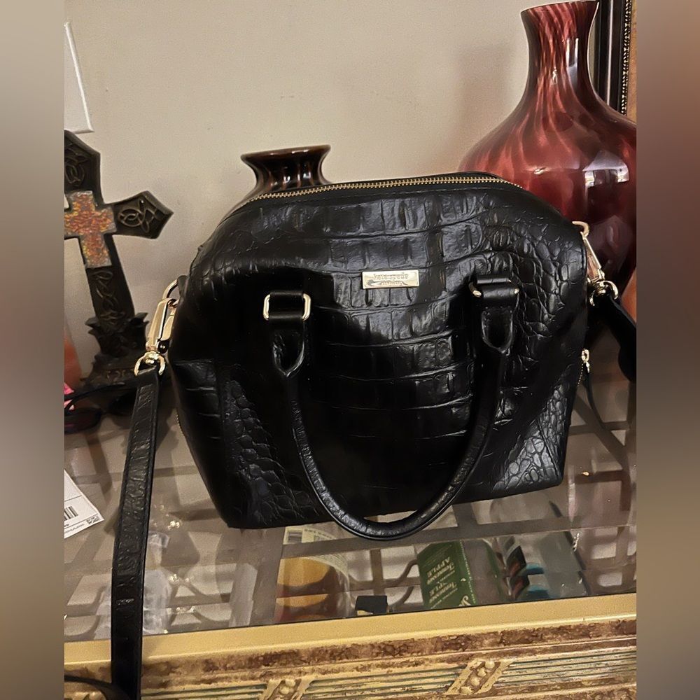 Kate Spade Black Croc-Embossed Women's Bag